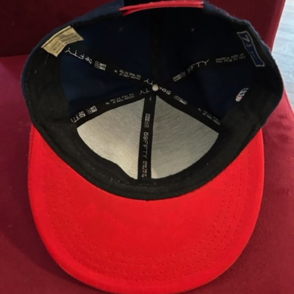 Miami Heat NBA New Era 59Fifty 7 1/4 Snap Back Hat Blue/Red - Picture 7 of 8